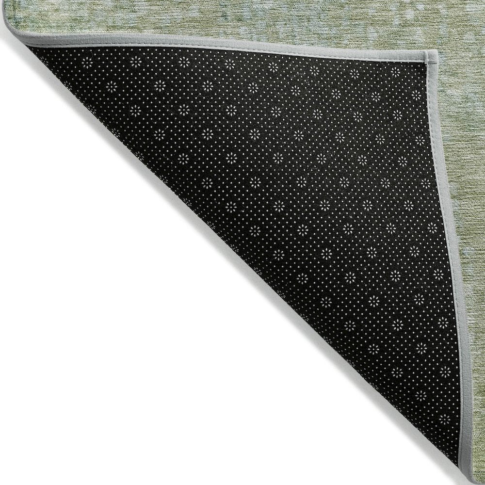 Machine Washable Indoor/Outdoor Chantille ACN2087 Green 5' x 7'6" Rug