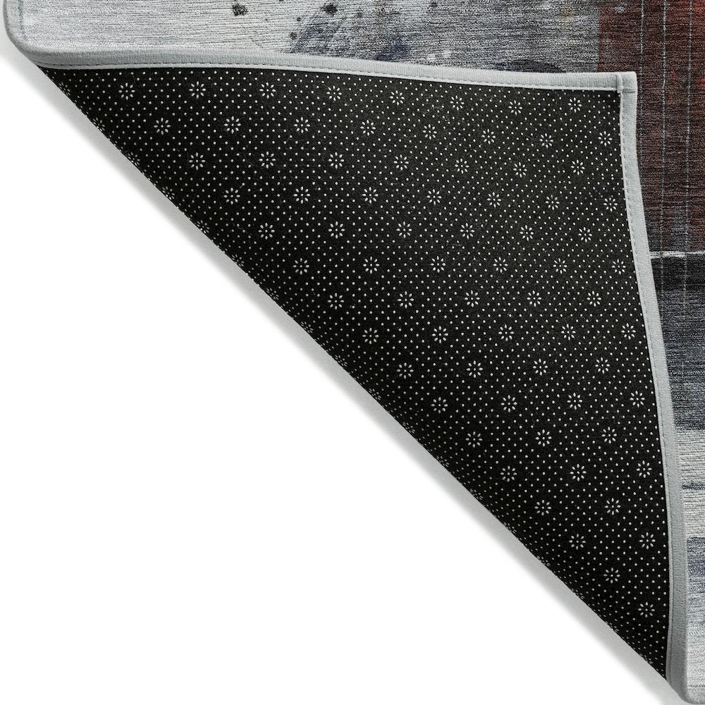 Machine Washable Indoor/Outdoor Chantille ACN2091 Gray 5' x 7'6" Rug