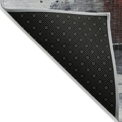 Machine Washable Indoor/Outdoor Chantille ACN2091 Gray 5' x 7'6" Rug