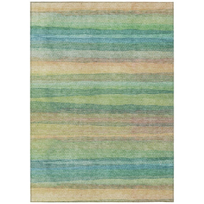 Machine Washable Indoor/Outdoor Chantille ACN2093 Aloe 9' x 12' Rug