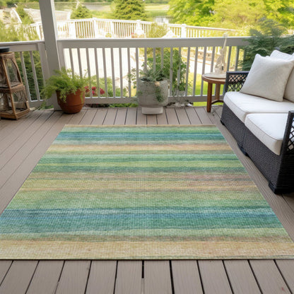 Machine Washable Indoor/Outdoor Chantille ACN2093 Aloe 9' x 12' Rug