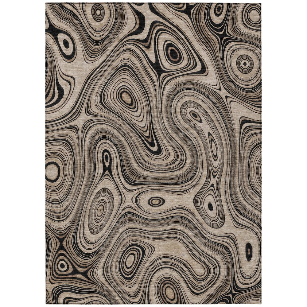 Machine Washable Indoor/Outdoor Chantille ACN2097 Beige 9' x 12' Rug