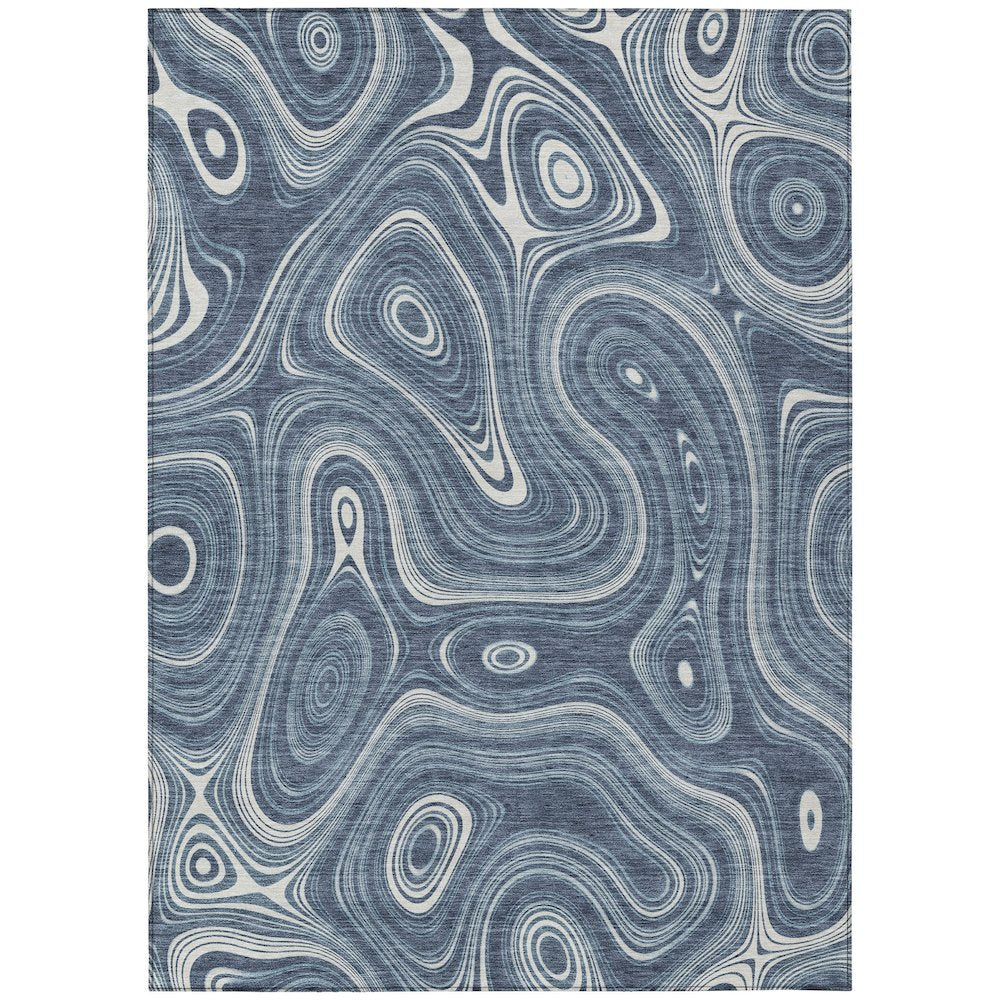 Machine Washable Indoor/Outdoor Chantille ACN2097 Blue 9' x 12' Rug