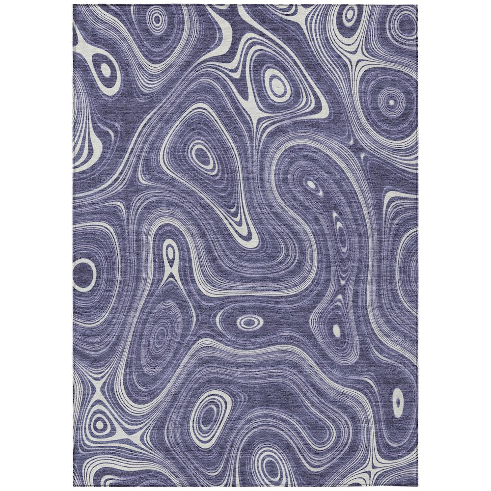 Machine Washable Indoor/Outdoor Chantille ACN2097 Plum 9' x 12' Rug
