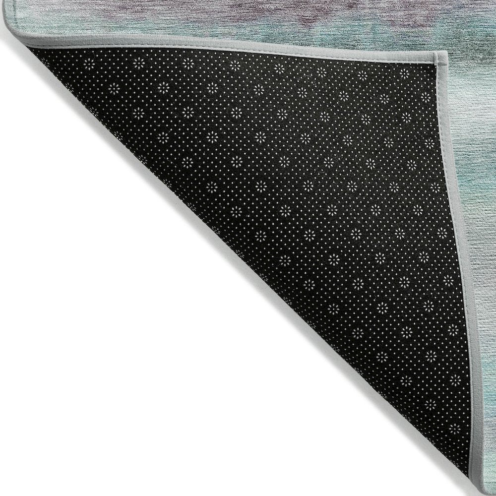 Machine Washable Indoor/Outdoor Chantille ACN2098 Teal 5' x 7'6" Rug