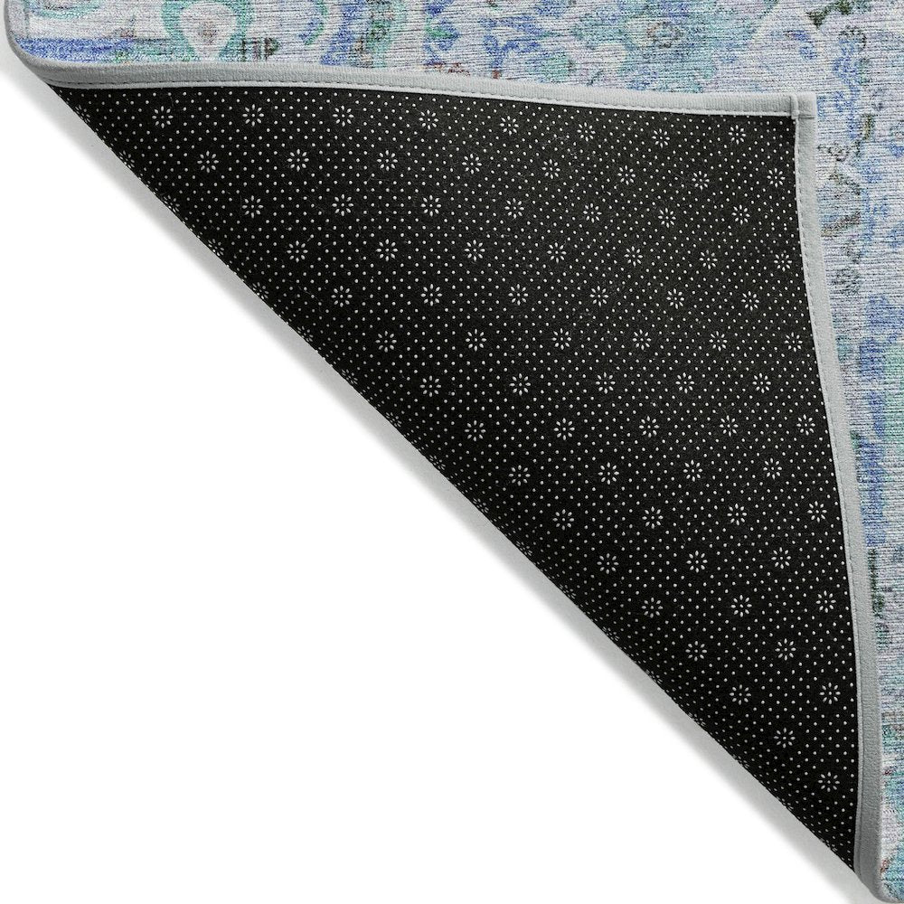Machine Washable Indoor/Outdoor Chantille ACN2099 Blue 5' x 7'6" Rug