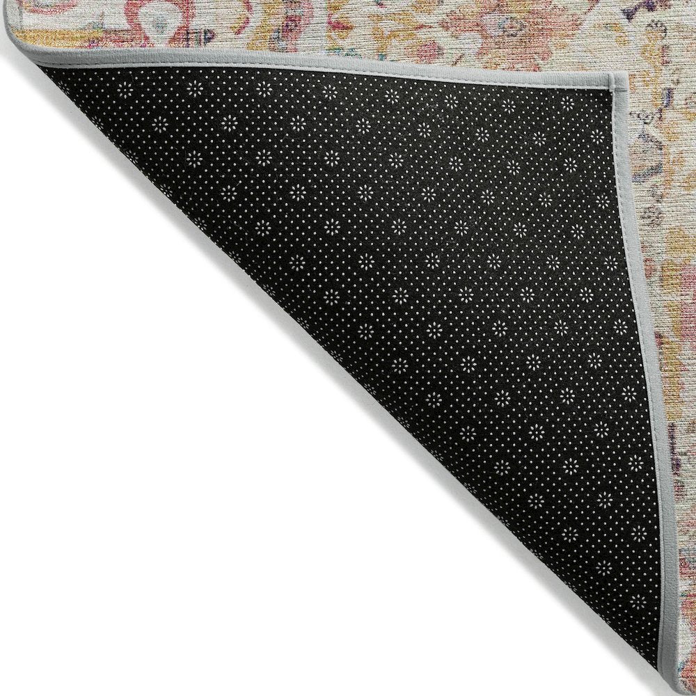 Machine Washable Indoor/Outdoor Chantille ACN2099 Pink 5' x 7'6" Rug