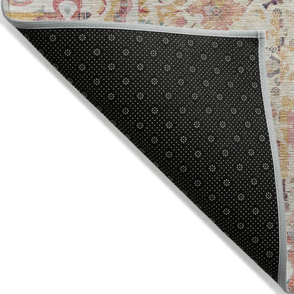 Machine Washable Indoor/Outdoor Chantille ACN2099 Pink 5' x 7'6" Rug