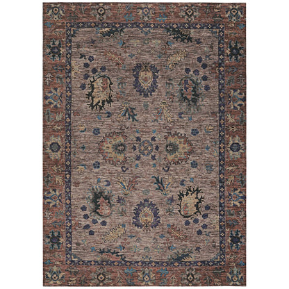 Machine Washable Indoor/Outdoor Chantille ACN2104 Mocha 9' x 12' Rug