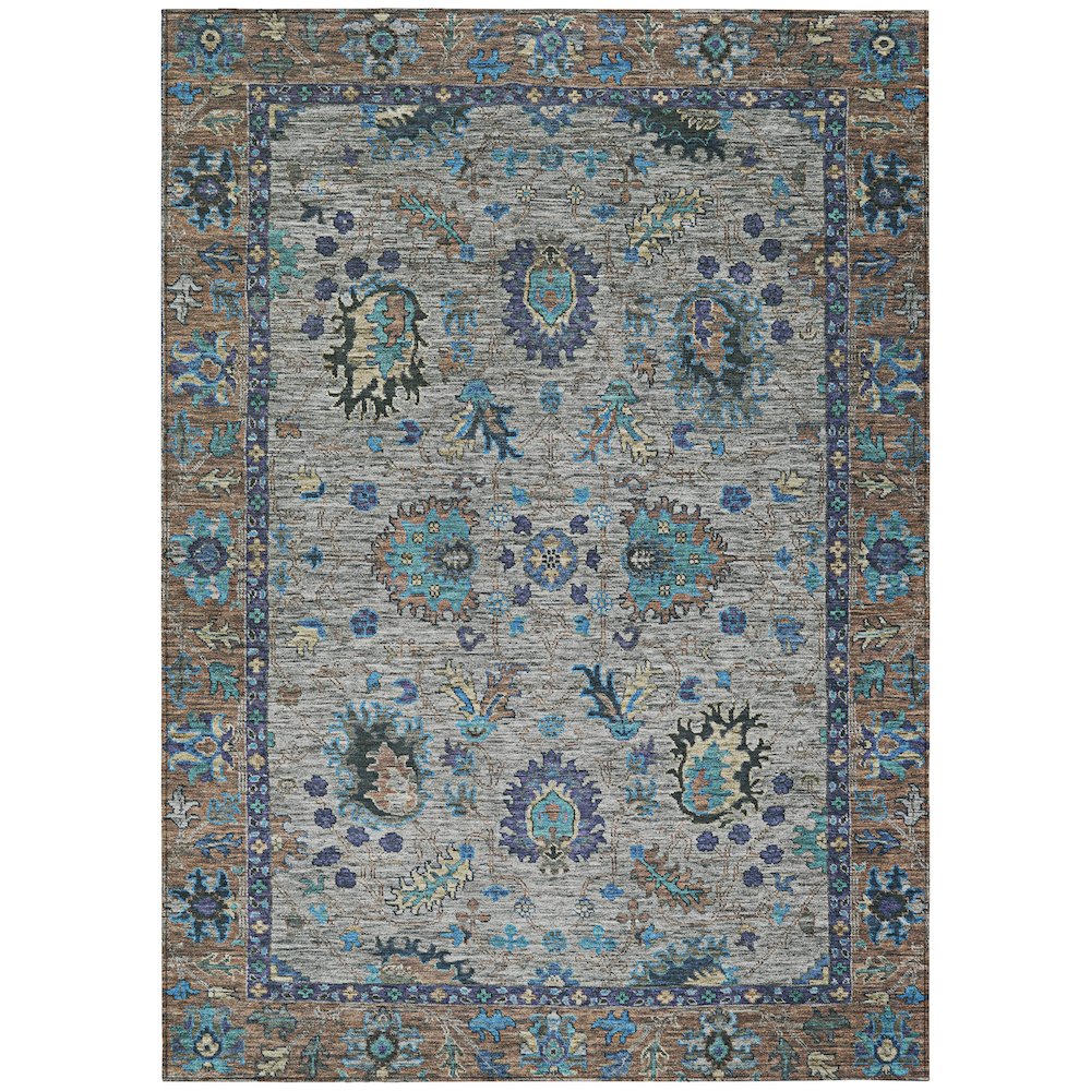 Machine Washable Indoor/Outdoor Chantille ACN2104 Pewter 9' x 12' Rug