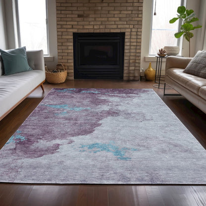 Machine Washable Indoor/Outdoor Chantille ACN2108 Lavender 9' x 12' Rug