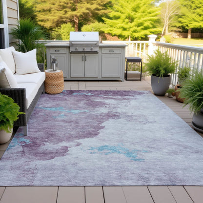 Machine Washable Indoor/Outdoor Chantille ACN2108 Lavender 9' x 12' Rug