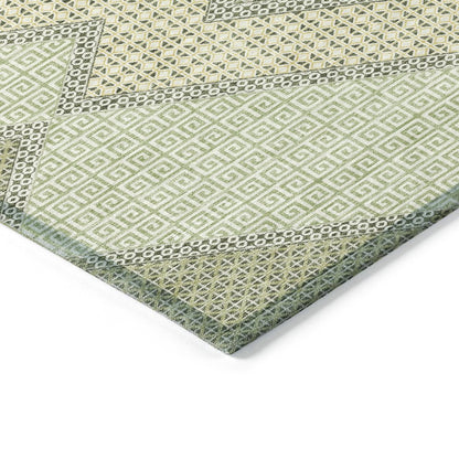 Machine Washable Indoor/Outdoor Chantille ACN2111 Green 5' x 7'6" Rug