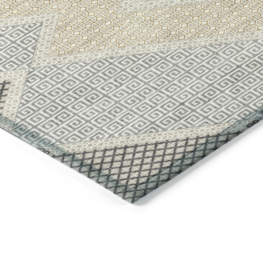 Machine Washable Indoor/Outdoor Chantille ACN2111 Pewter 5' x 7'6" Rug
