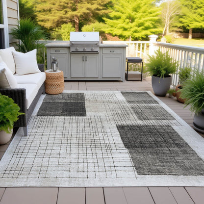 Machine Washable Indoor/Outdoor Chantille ACN2112 Ivory 9' x 12' Rug