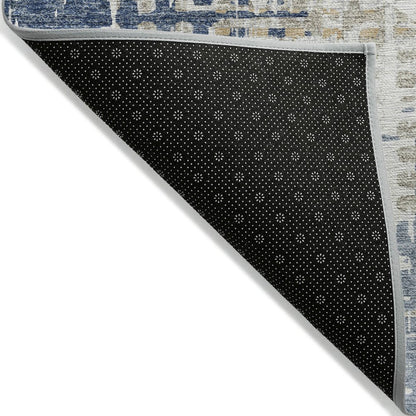 Machine Washable Indoor/Outdoor Chantille ACN2116 Navy 5' x 7'6" Rug