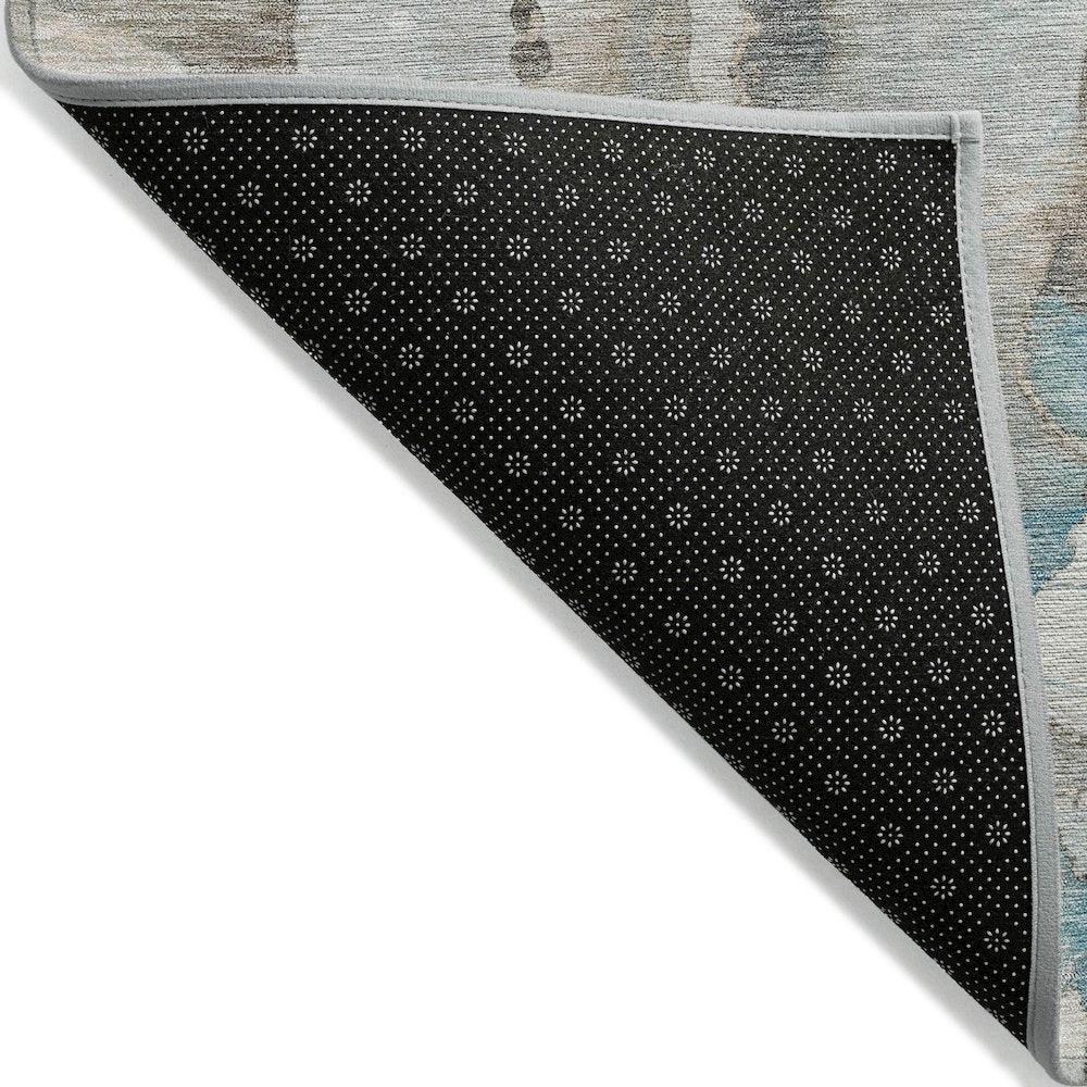 Machine Washable Indoor/Outdoor Chantille ACN2120 Teal 5' x 7'6" Rug