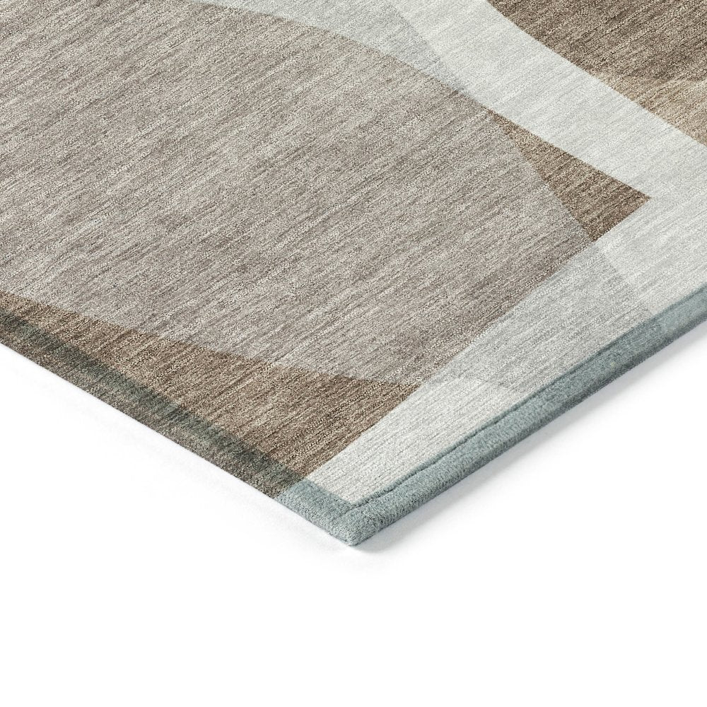 Machine Washable Indoor/Outdoor Chantille ACN2121 Mocha 5' x 7'6" Rug