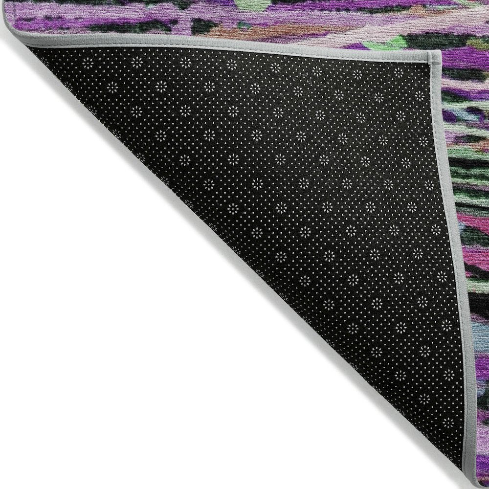 Machine Washable Indoor/Outdoor Chantille ACN2125 Pink 5' x 7'6" Rug