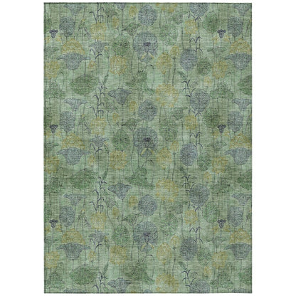 Machine Washable Indoor/Outdoor Chantille ACN2128 Aloe 9' x 12' Rug