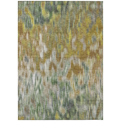 Machine Washable Indoor/Outdoor Chantille ACN2129 Brown 9' x 12' Rug