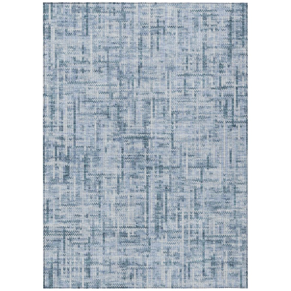 Machine Washable Indoor/Outdoor Chantille ACN2130 Blue 9' x 12' Rug