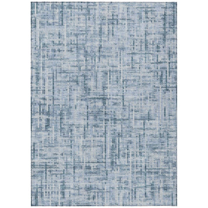 Machine Washable Indoor/Outdoor Chantille ACN2130 Blue 9' x 12' Rug