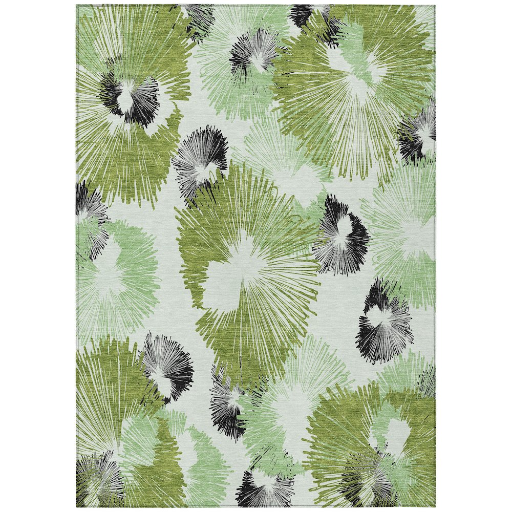 Machine Washable Indoor/Outdoor Chantille ACN2132 Olive 9' x 12' Rug