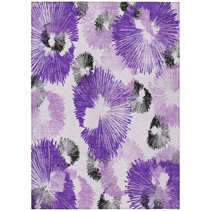 Machine Washable Indoor/Outdoor Chantille ACN2132 Purple 9' x 12' Rug