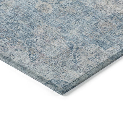 Machine Washable Indoor/Outdoor Chantille ACN2136 Denim 5' x 7'6" Rug