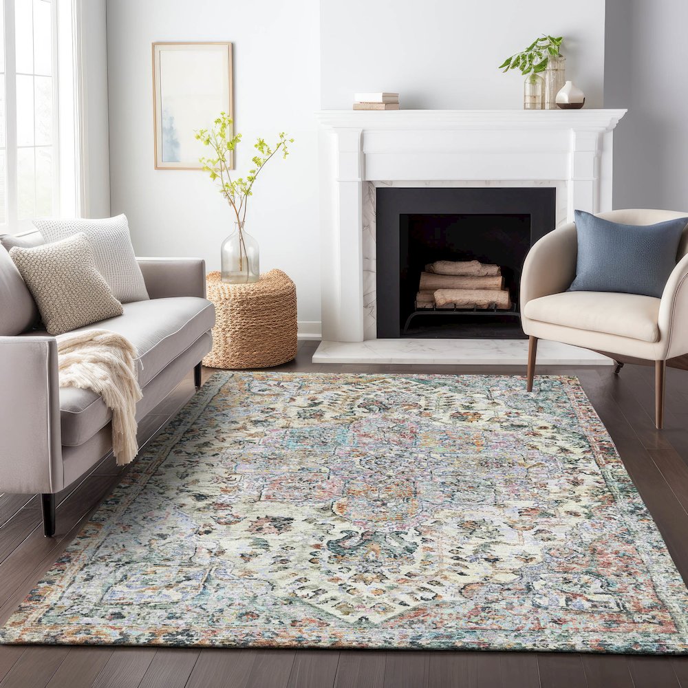 Machine Washable Indoor/Outdoor Chantille ACN2138 Sage 9' x 12' Rug