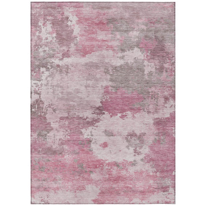 Machine Washable Indoor/Outdoor Chantille ACN2144 Pink 9' x 12' Rug