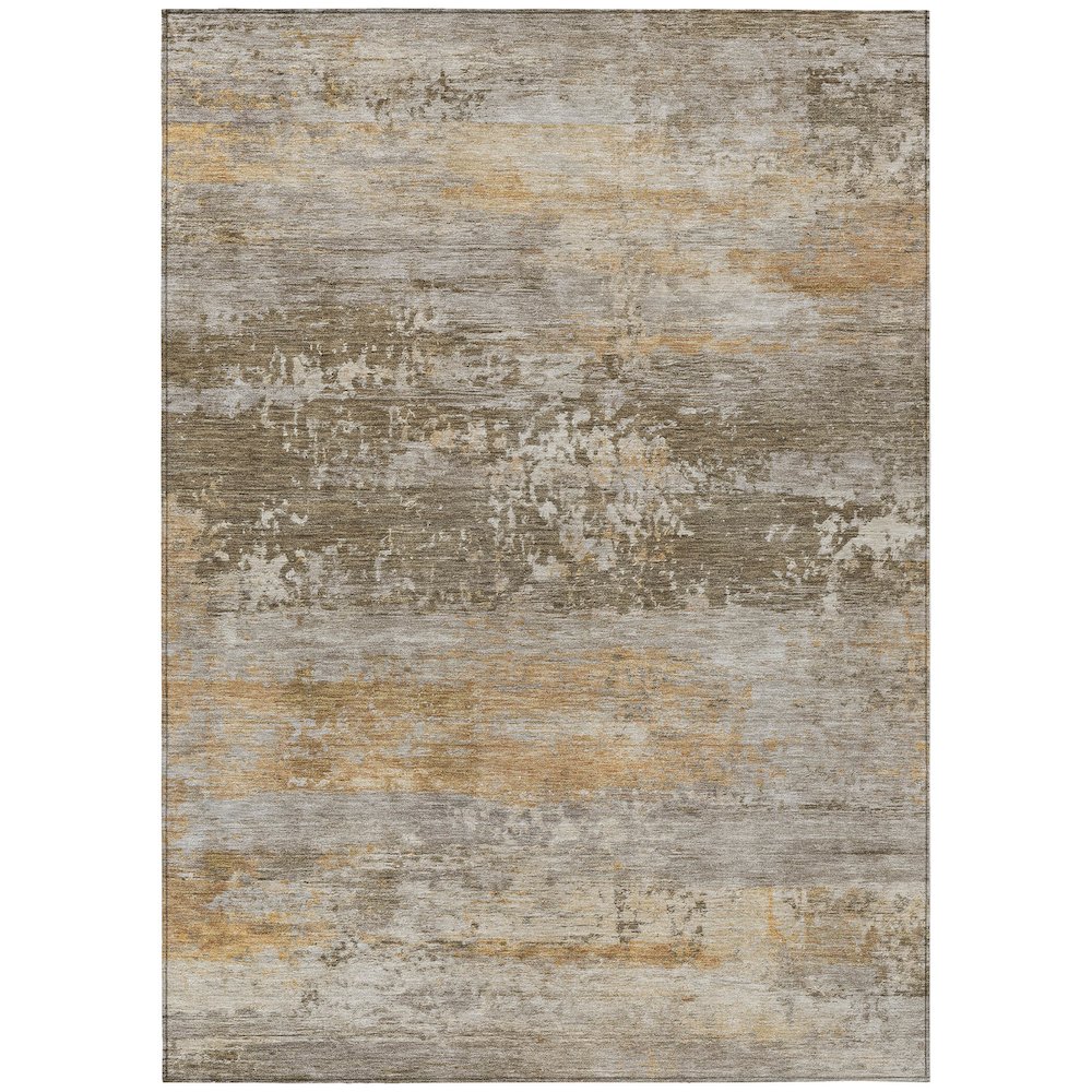 Machine Washable Indoor/Outdoor Chantille ACN2146 Brown 9' x 12' Rug
