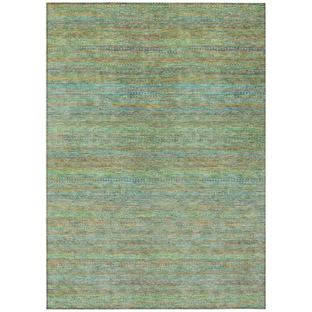 Machine Washable Indoor/Outdoor Chantille ACN2148 Green 9' x 12' Rug