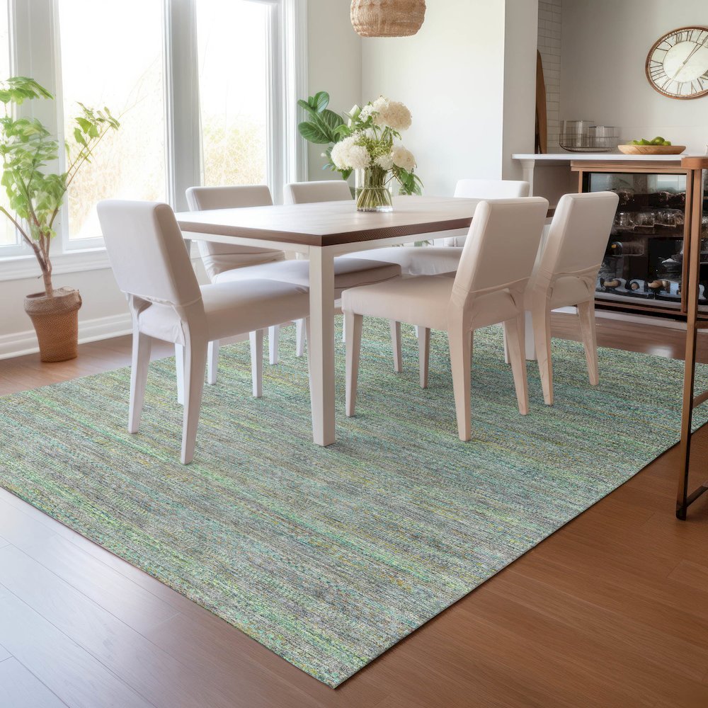 Machine Washable Indoor/Outdoor Chantille ACN2148 Pewter 9' x 12' Rug