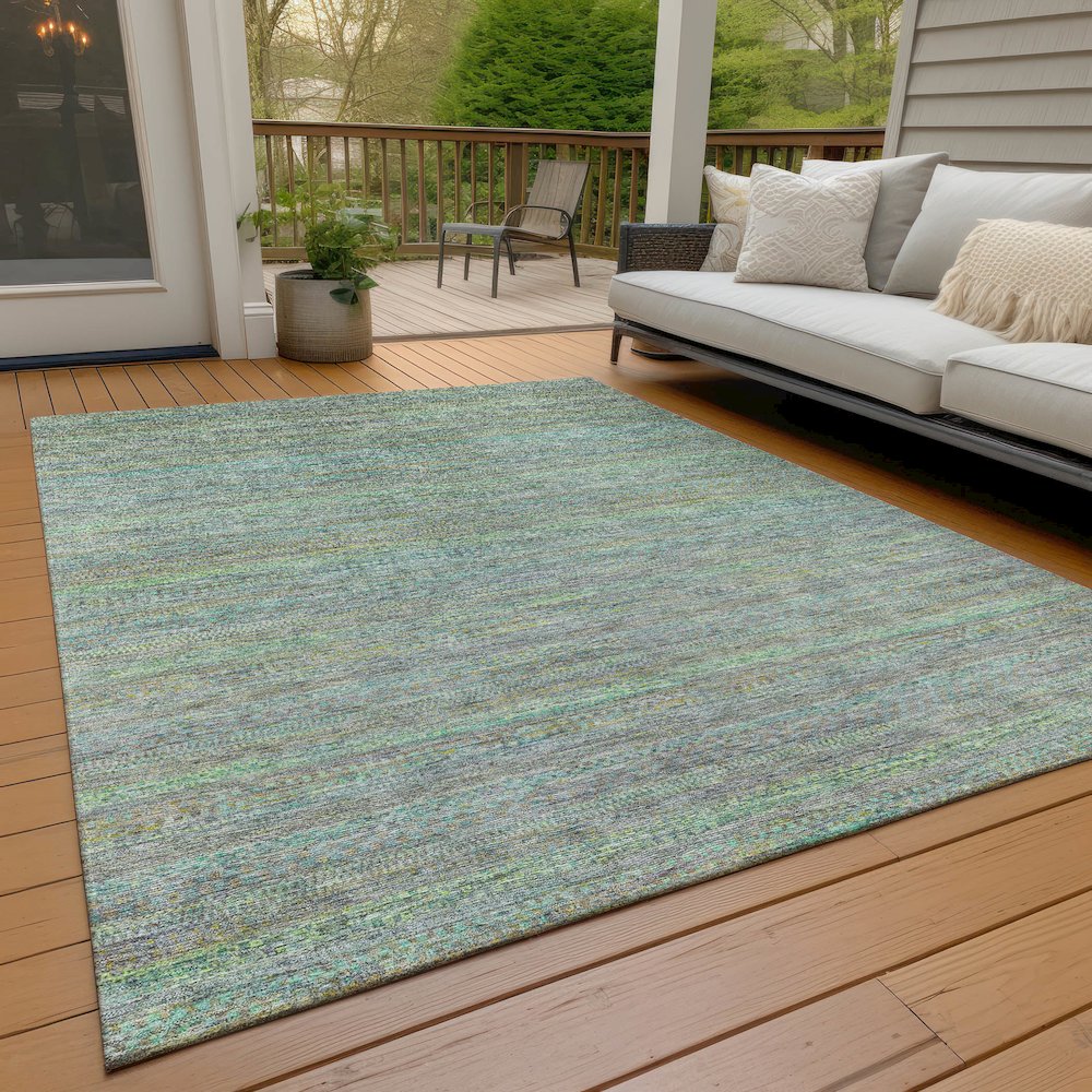 Machine Washable Indoor/Outdoor Chantille ACN2148 Pewter 9' x 12' Rug