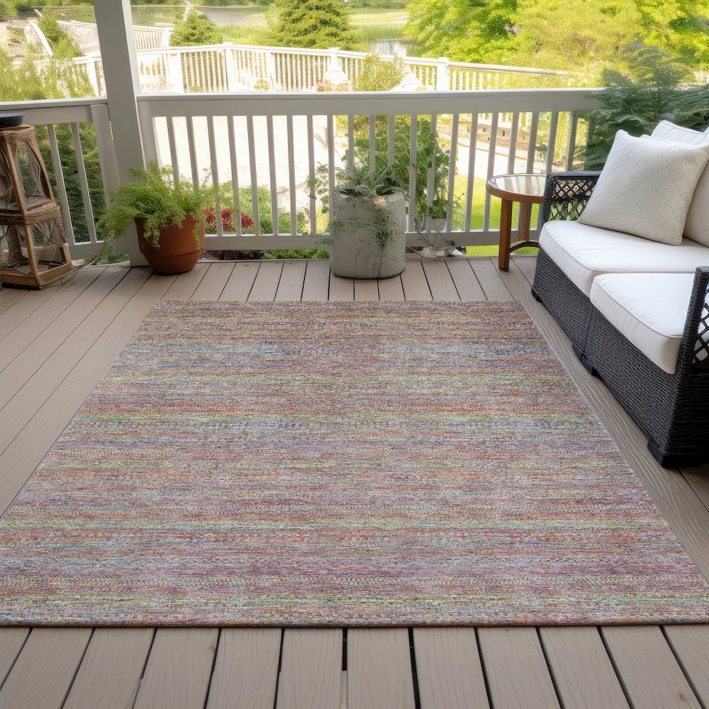 Machine Washable Indoor/Outdoor Chantille ACN2148 Terracotta 9' x 12' Rug