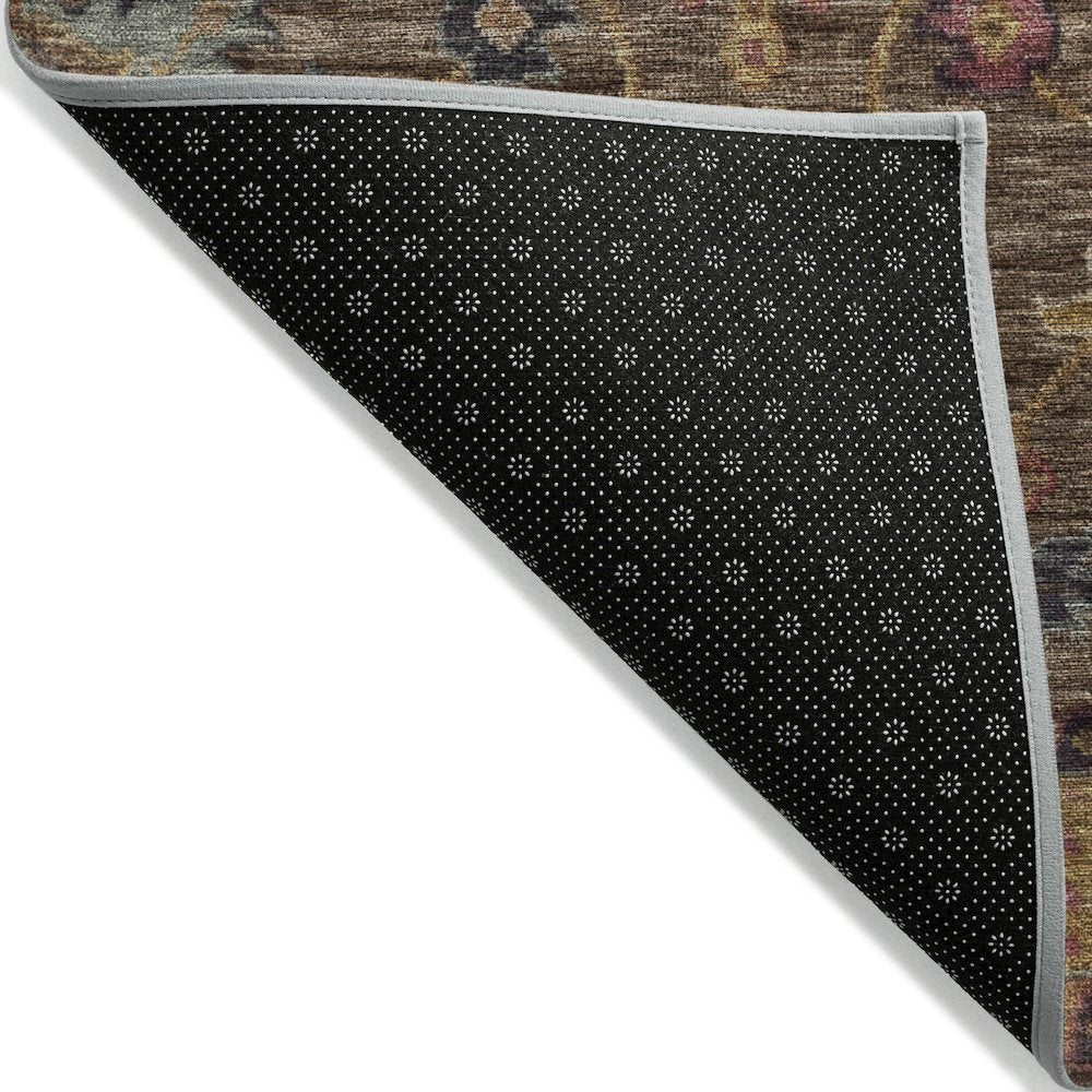 Machine Washable Indoor/Outdoor Chantille ACN2151 Chocolate 5' x 7'6" Rug