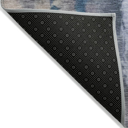 Machine Washable Indoor/Outdoor Chantille ACN2157 Blue 5' x 7'6" Rug
