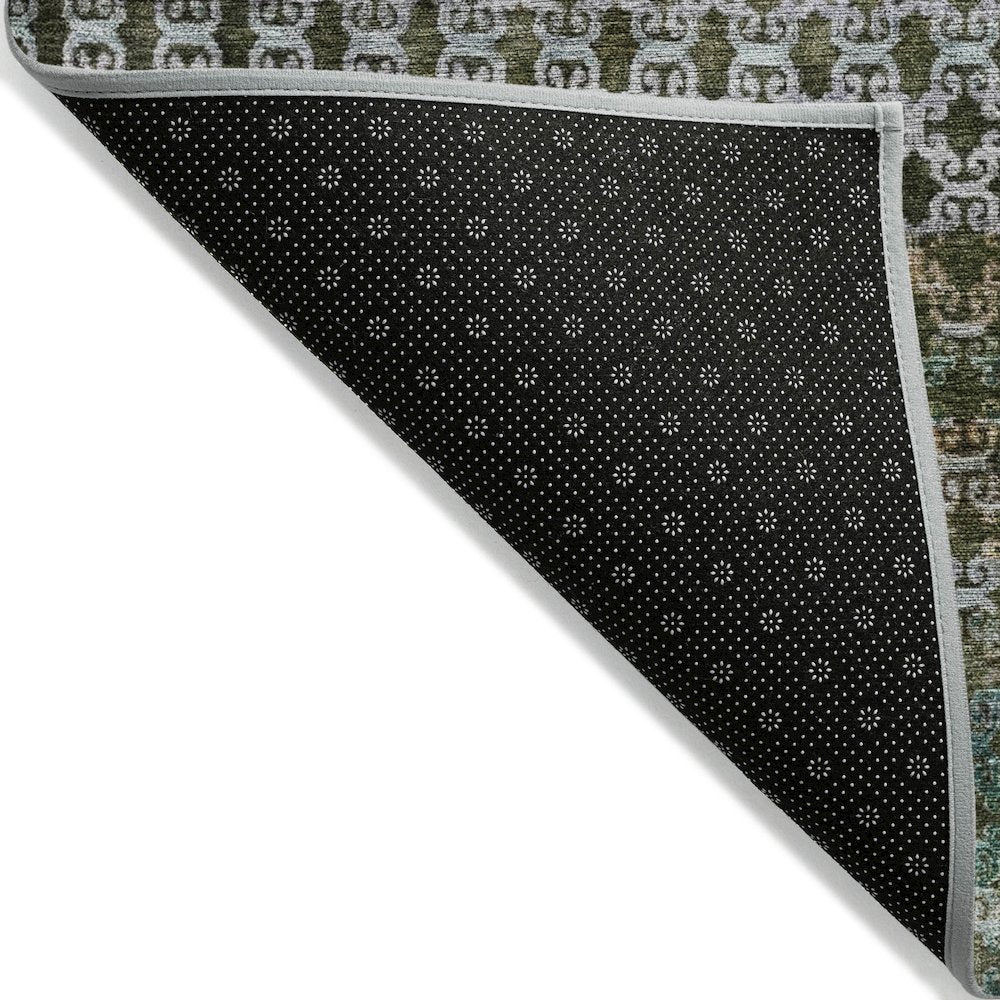 Machine Washable Indoor/Outdoor Chantille ACN2158 Green 5' x 7'6" Rug