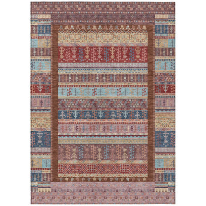 Machine Washable Indoor/Outdoor Chantille ACN2160 Red 9' x 12' Rug