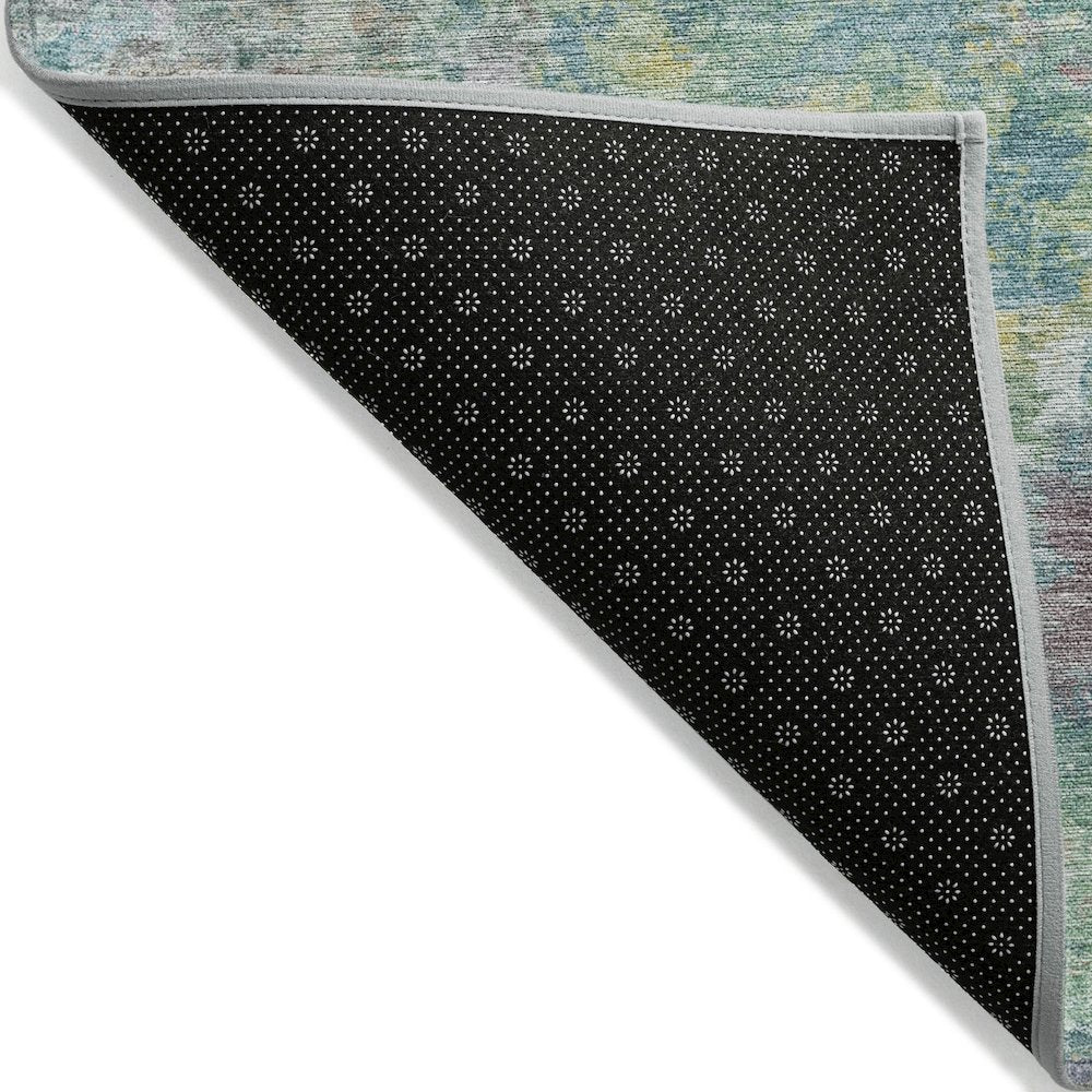 Machine Washable Indoor/Outdoor Chantille ACN2166 Teal 5' x 7'6" Rug
