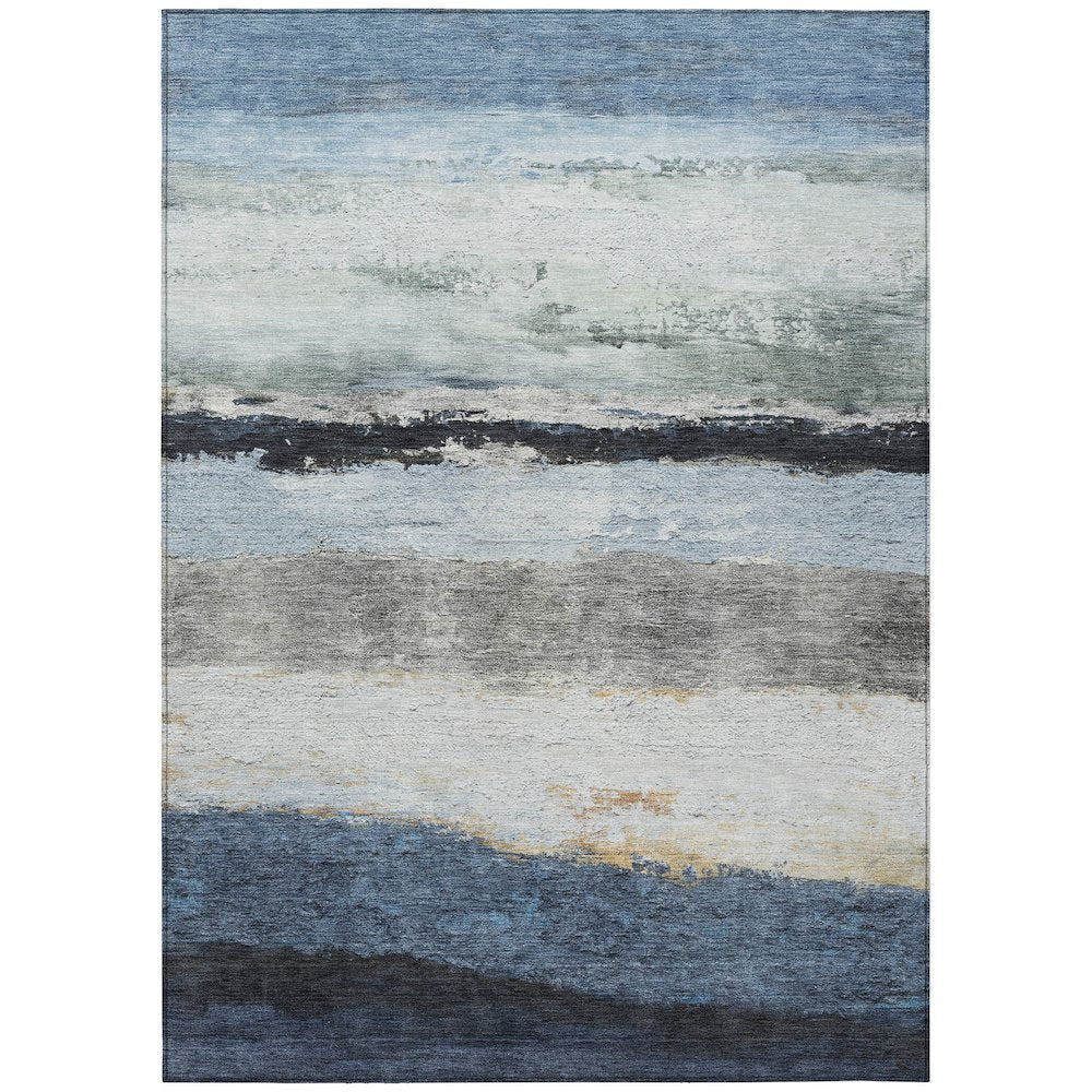 Machine Washable Indoor/Outdoor Chantille ACN2169 Blue 9' x 12' Rug