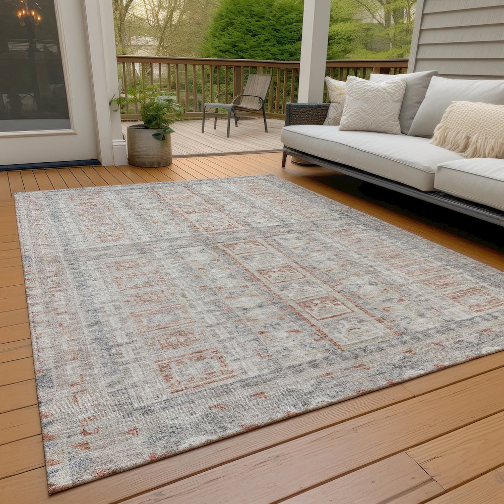 Machine Washable Indoor/Outdoor Chantille ACN2173 Beige 9' x 12' Rug