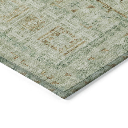 Machine Washable Indoor/Outdoor Chantille ACN2173 Green 5' x 7'6" Rug