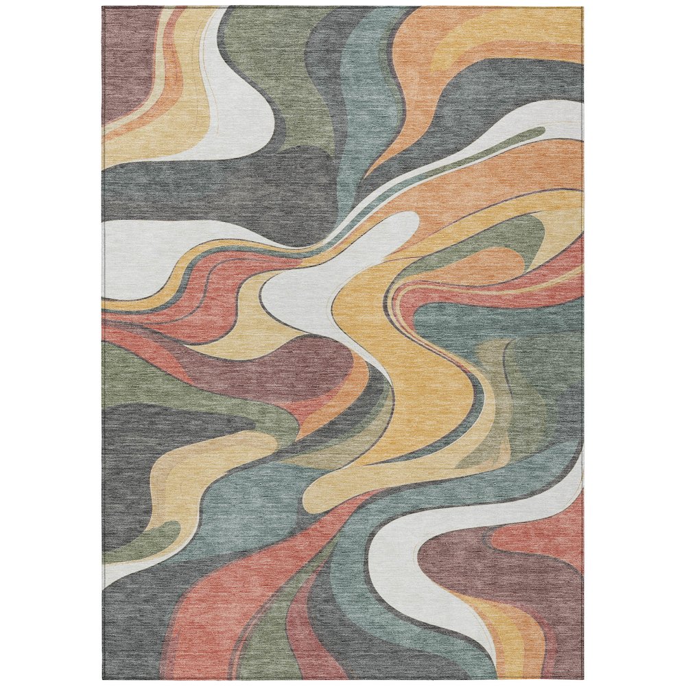 Machine Washable Indoor/Outdoor Chantille ACN2183 Gold 9' x 12' Rug