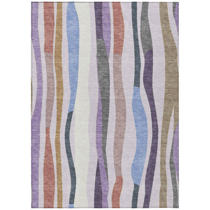 Machine Washable Indoor/Outdoor Chantille ACN2188 Lavender 9' x 12' Rug