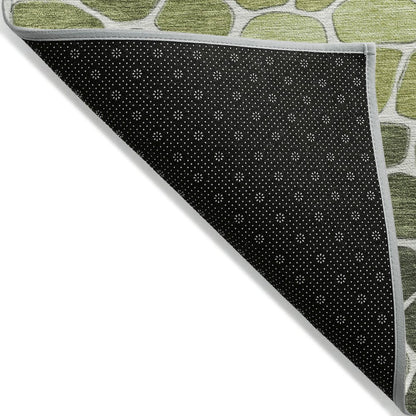 Machine Washable Indoor/Outdoor Chantille ACN2190 Green 5' x 7'6" Rug