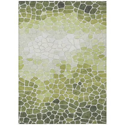 Machine Washable Indoor/Outdoor Chantille ACN2190 Green 9' x 12' Rug