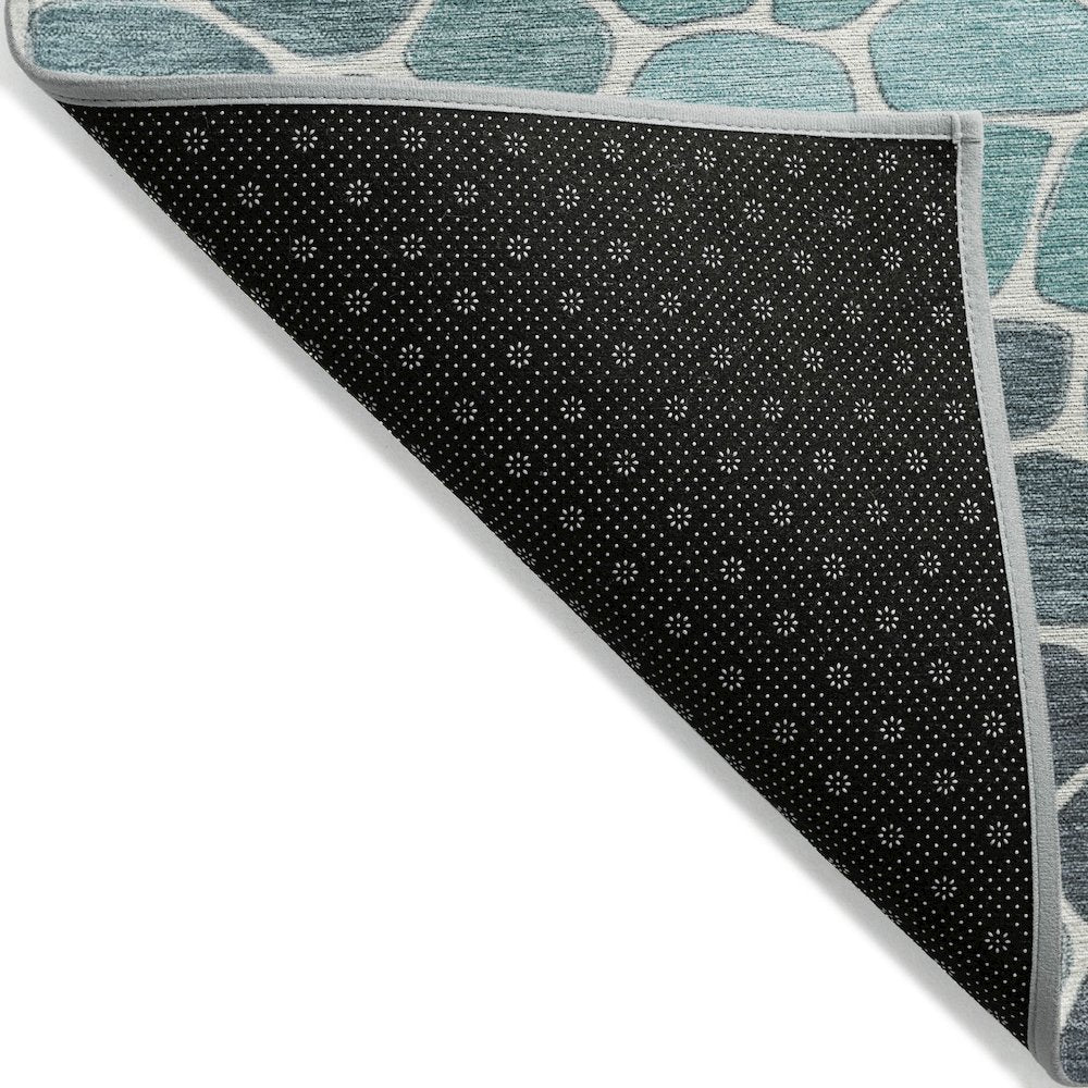 Machine Washable Indoor/Outdoor Chantille ACN2190 Teal 5' x 7'6" Rug